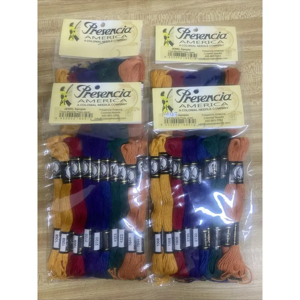 Lot of 4 Presencia Pearl Cotton Floss Thread Jewel Sampler Pack Basic New Unopen